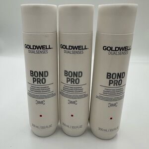 Goldwell Dualsenses Bond Pro Fortifying Shampoo - White bundle total 3